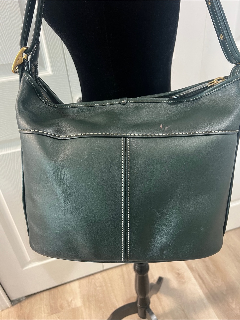 COACH Andie Forest Green Glovetanned Leather Tote - Picture 6 of 14